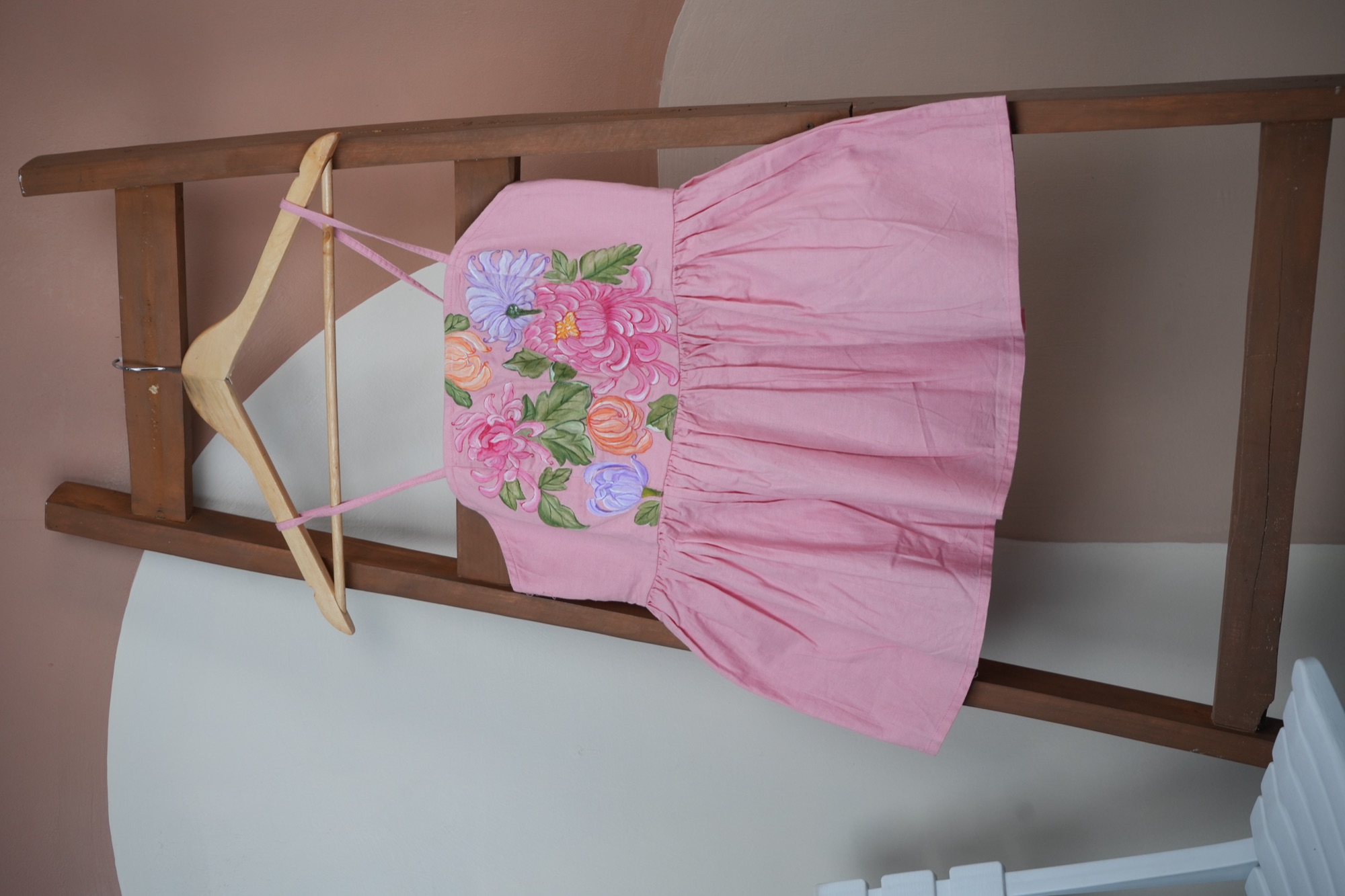 Peony Bouquet — Hand-painted Peplum Top | UNAR